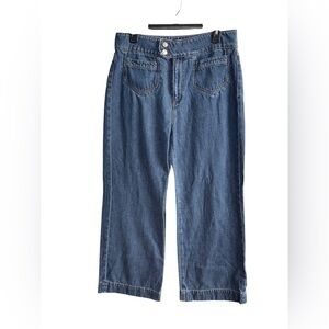 LOFT The Wide Leg Fit Blue Jeans Size 12